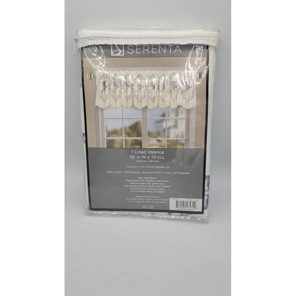 Brand new set of 2 Serenta rose vilot‎ valance
